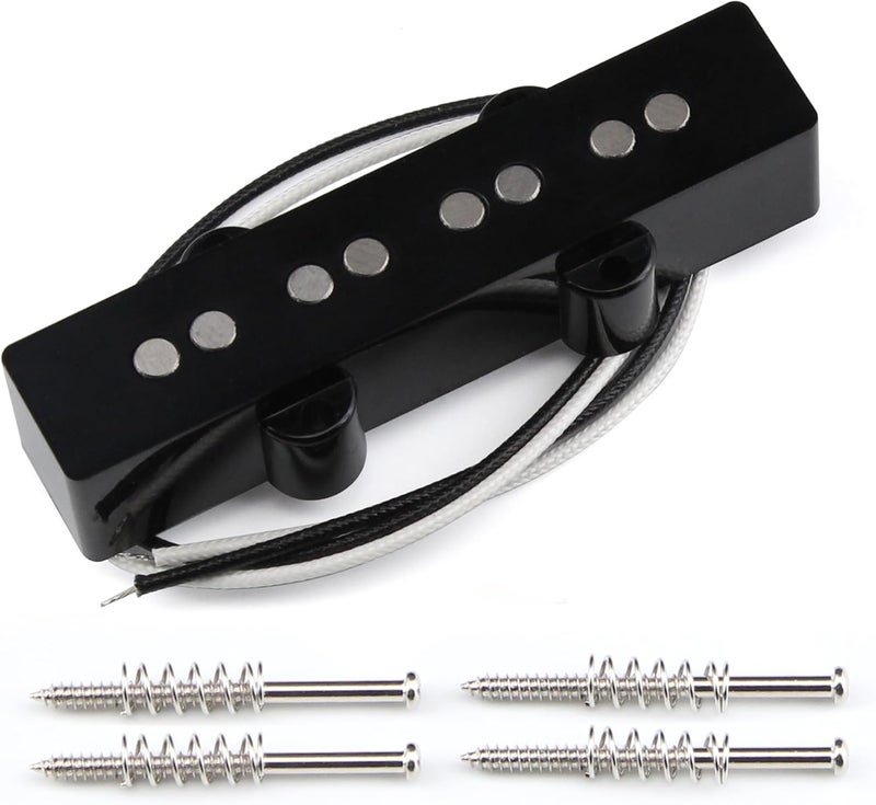 FLEOR Alnico 5 J Bass Pickups Neck Pickup for 4 Strings J Bass Guitar Pickup Part - Image 1